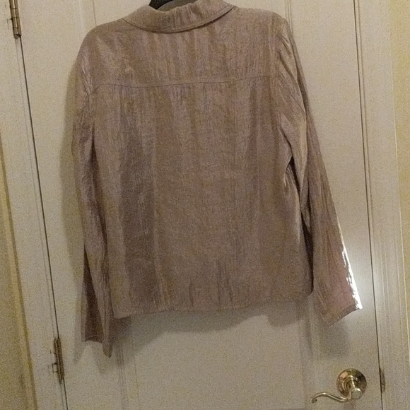 Croft Barrows light shimmery beige jacket, large - Picture 6 of 7